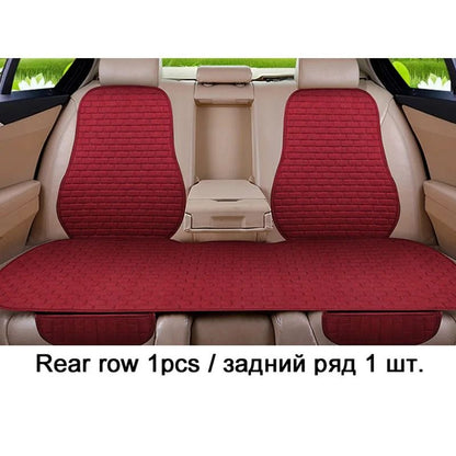 Flax Car Seat Cushion Pad  Breathable Auto Seat Protector For Front Or Rear Seats 11