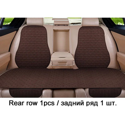 Flax Car Seat Cushion Pad  Breathable Auto Seat Protector For Front Or Rear Seats 12