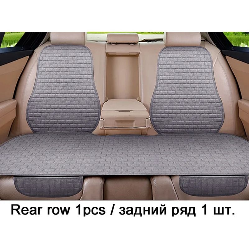 Flax Car Seat Cushion Pad  Breathable Auto Seat Protector For Front Or Rear Seats 13