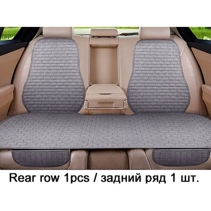 Flax Car Seat Cushion Pad  Breathable Auto Seat Protector For Front Or Rear Seats 13