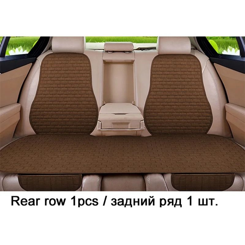Flax Car Seat Cushion Pad  Breathable Auto Seat Protector For Front Or Rear Seats 14