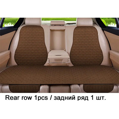 Flax Car Seat Cushion Pad  Breathable Auto Seat Protector For Front Or Rear Seats 14