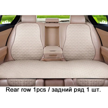 Flax Car Seat Cushion Pad  Breathable Auto Seat Protector For Front Or Rear Seats 15