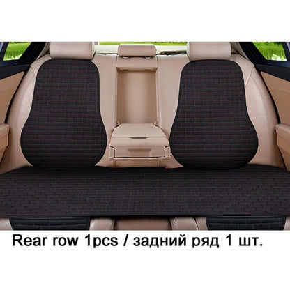 Flax Car Seat Cushion Pad  Breathable Auto Seat Protector For Front Or Rear Seats 16