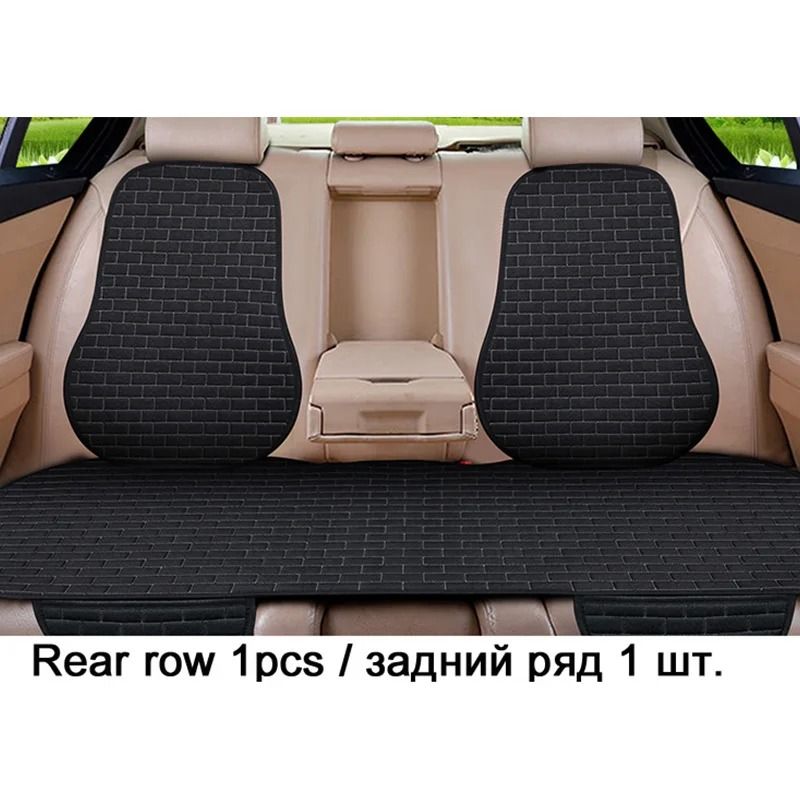 Flax Car Seat Cushion Pad  Breathable Auto Seat Protector For Front Or Rear Seats 17