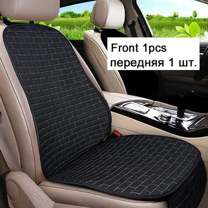 Flax Car Seat Cushion Pad  Breathable Auto Seat Protector For Front Or Rear Seats 8