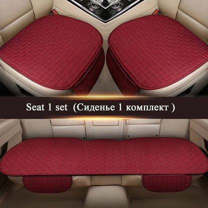 Flax Car Seat Cushion Pad  Breathable Auto Seat Protector For Front Or Rear Seats 20