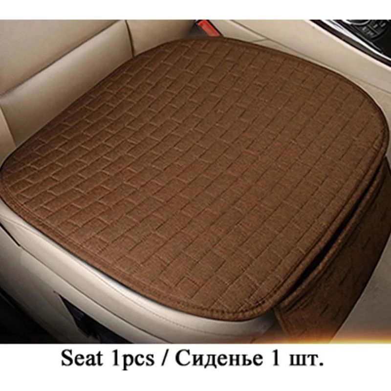 Flax Car Seat Cushion Pad  Breathable Auto Seat Protector For Front Or Rear Seats 29