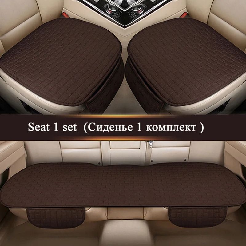 Flax Car Seat Cushion Pad  Breathable Auto Seat Protector For Front Or Rear Seats 21