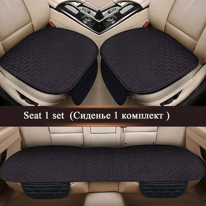 Flax Car Seat Cushion Pad  Breathable Auto Seat Protector For Front Or Rear Seats 24