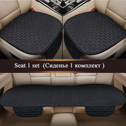 Flax Car Seat Cushion Pad  Breathable Auto Seat Protector For Front Or Rear Seats 25