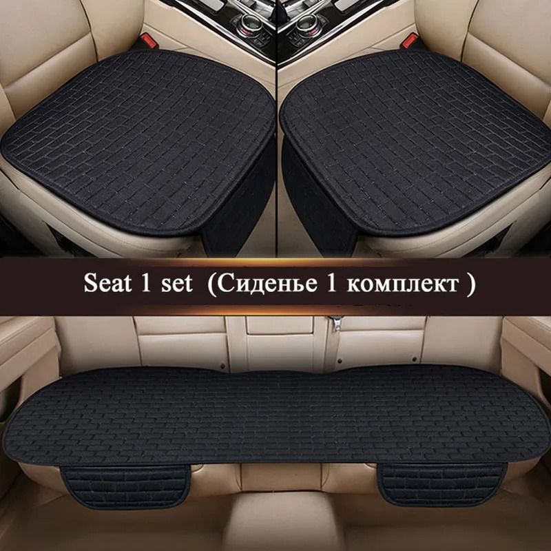 Flax Car Seat Cushion Pad  Breathable Auto Seat Protector For Front Or Rear Seats 26
