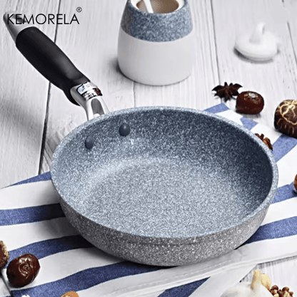 Durable Stone Coated Induction Frying Wok Pan for Home Kitchen Cooking