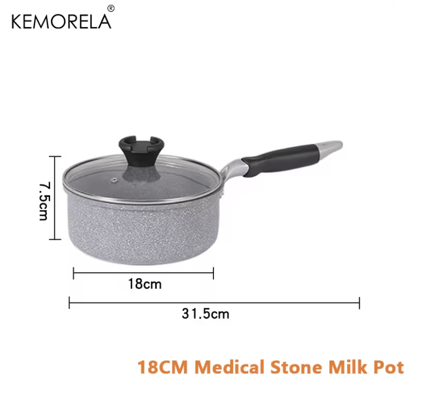 Durable Stone Coated Induction Frying Wok Pan For Home Kitchen Cooking 7
