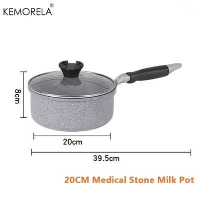 Durable Stone Coated Induction Frying Wok Pan For Home Kitchen Cooking 8