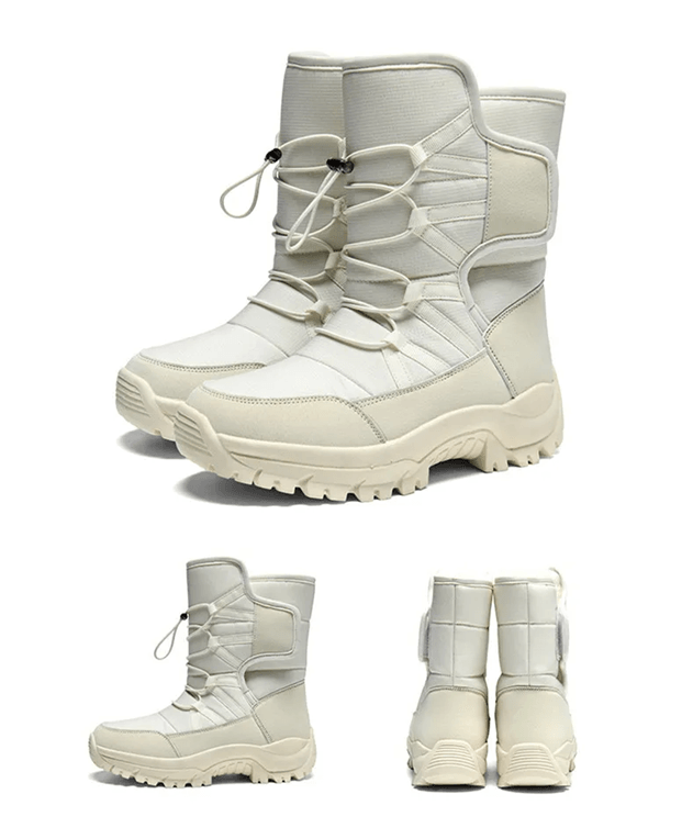 Mens Waterproof Plush Lined Winter Hiking Boots Outdoor Non Slip Snow Safety Boots 5