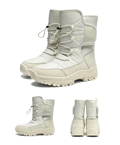 Mens Waterproof Plush Lined Winter Hiking Boots Outdoor Non Slip Snow Safety Boots 5