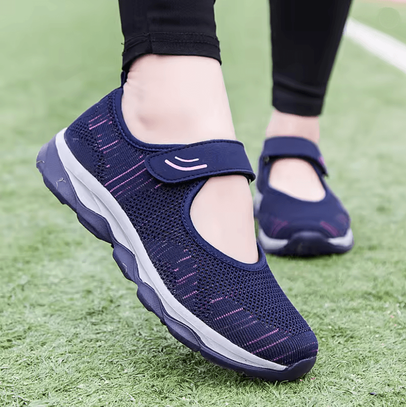 Womens Breathable Mesh Platform Sneakers Lightweight Casual Walking Shoes
