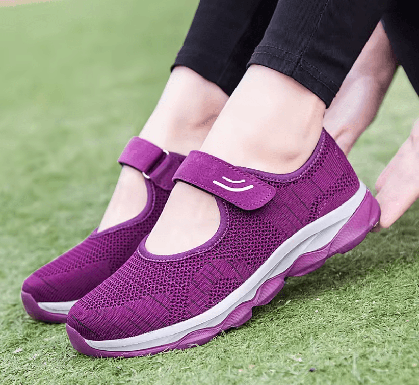 Womens Breathable Mesh Platform Sneakers Lightweight Casual Walking Shoes 2