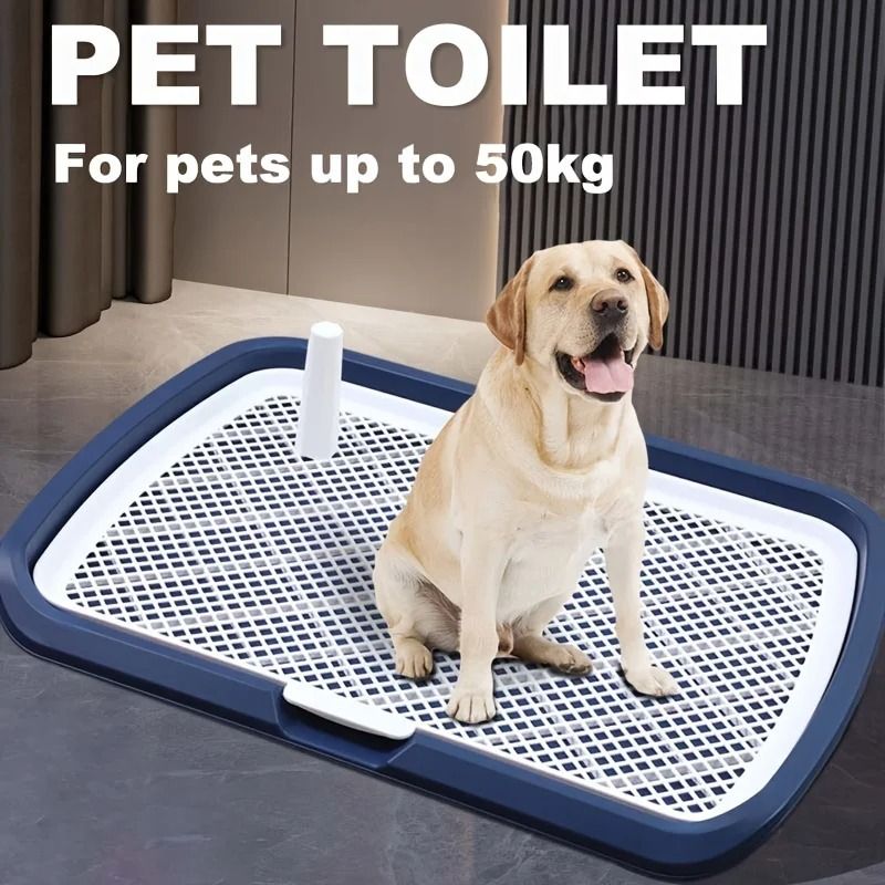 Plastic Dog Potty Training Tray with Removable Net Reusable Puppy Toilet Holder