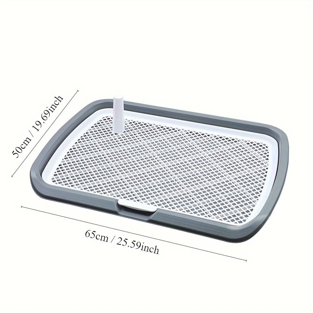 Plastic Dog Potty Training Tray With Removable Net Reusable Puppy Toilet Holder 1