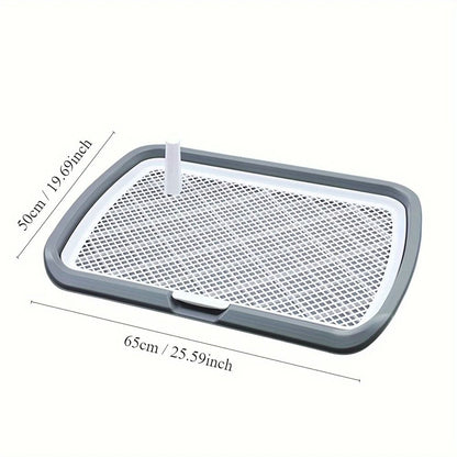Plastic Dog Potty Training Tray With Removable Net Reusable Puppy Toilet Holder 1