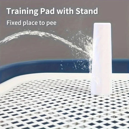 Plastic Dog Potty Training Tray With Removable Net Reusable Puppy Toilet Holder 3