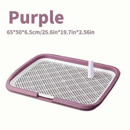 Plastic Dog Potty Training Tray With Removable Net Reusable Puppy Toilet Holder 4