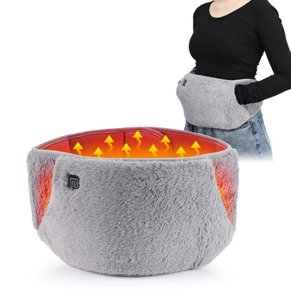 USB Electric Heating Waist Belt for Lumbar Abdominal Pain Relief and Hand Warmer Function