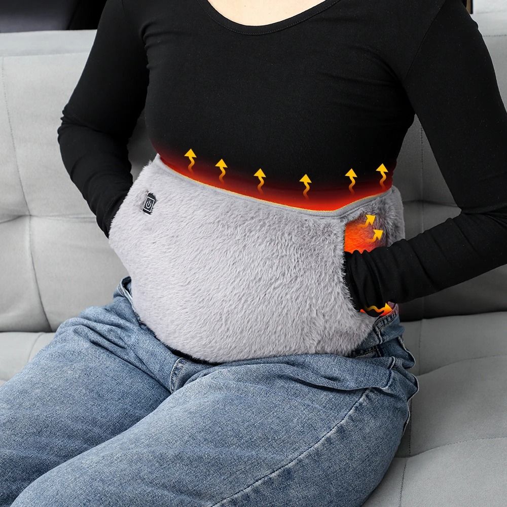 USB Electric Heating Waist Belt For Lumbar Abdominal Pain Relief And Hand Warmer Function 3