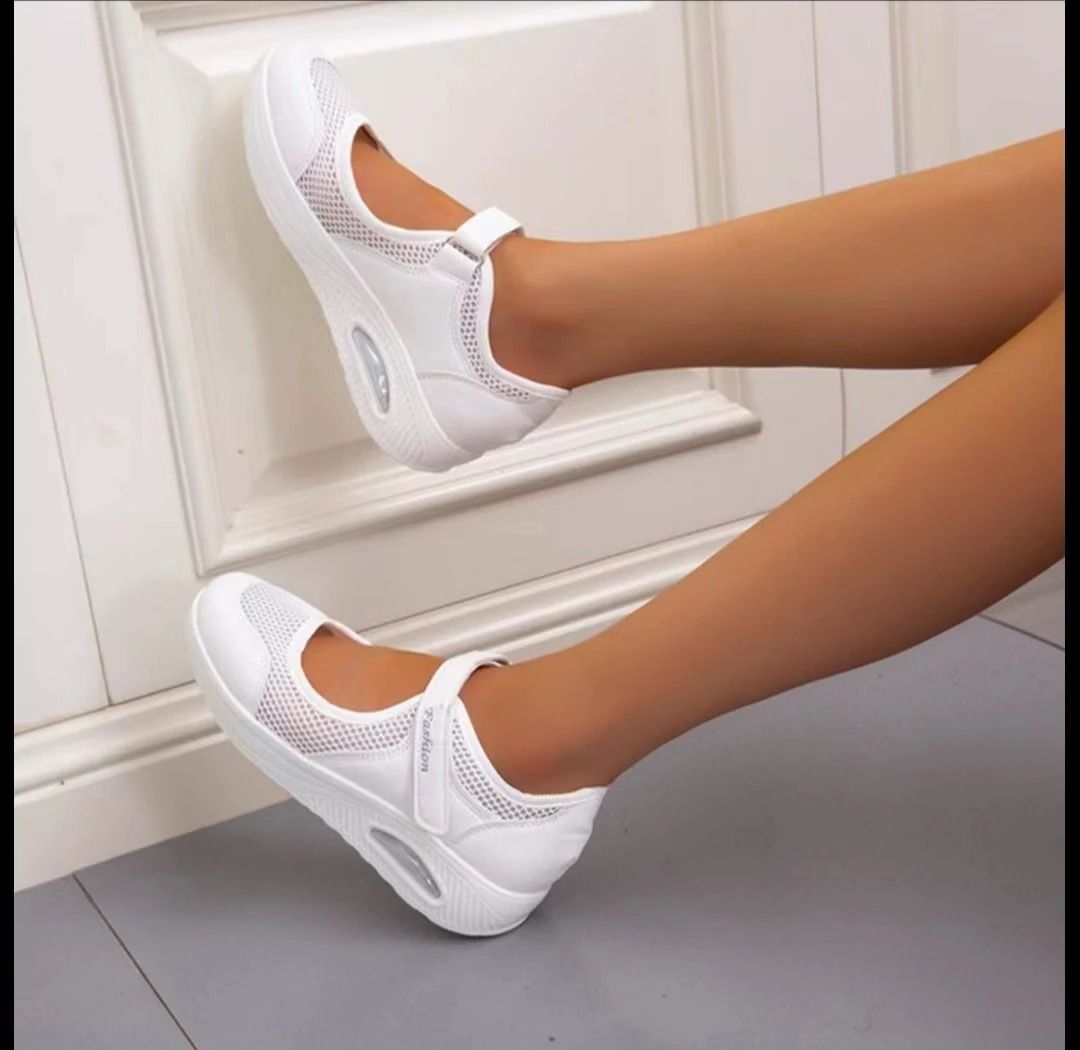 Women Breathable Walking Shoes With Air Cushion Flat Comfortable Casual Sneakers 3