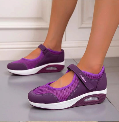 Women Breathable Walking Shoes With Air Cushion Flat Comfortable Casual Sneakers 5