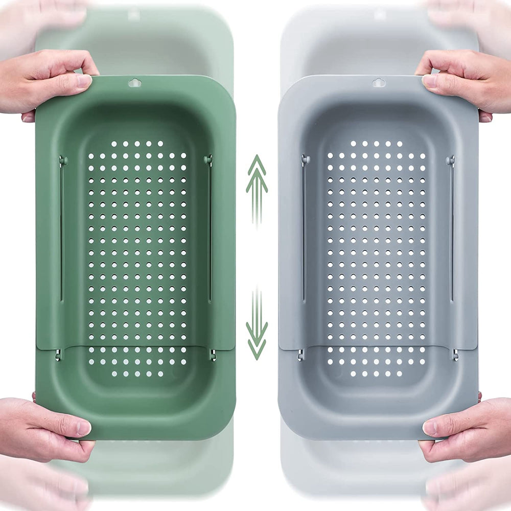 Collapsible Home Colander Over the Sink for Kitchen Use, Strainer Basket for Vegetables, Fruits, Pasta