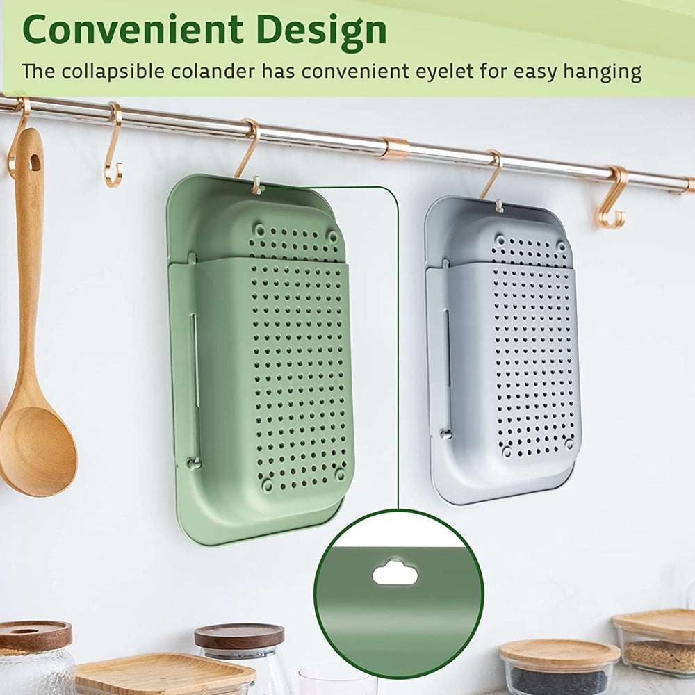 Collapsible Home Colander Over the Sink for Kitchen Use, Strainer Basket for Vegetables, Fruits, Pasta