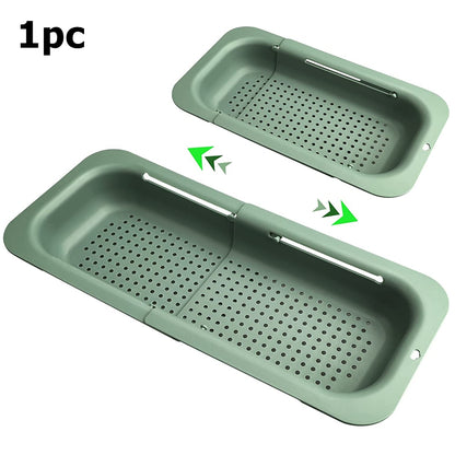 Collapsible Home Colander Over the Sink for Kitchen Use, Strainer Basket for Vegetables, Fruits, Pasta