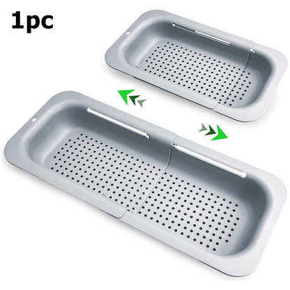 Collapsible Home Colander Over the Sink for Kitchen Use, Strainer Basket for Vegetables, Fruits, Pasta