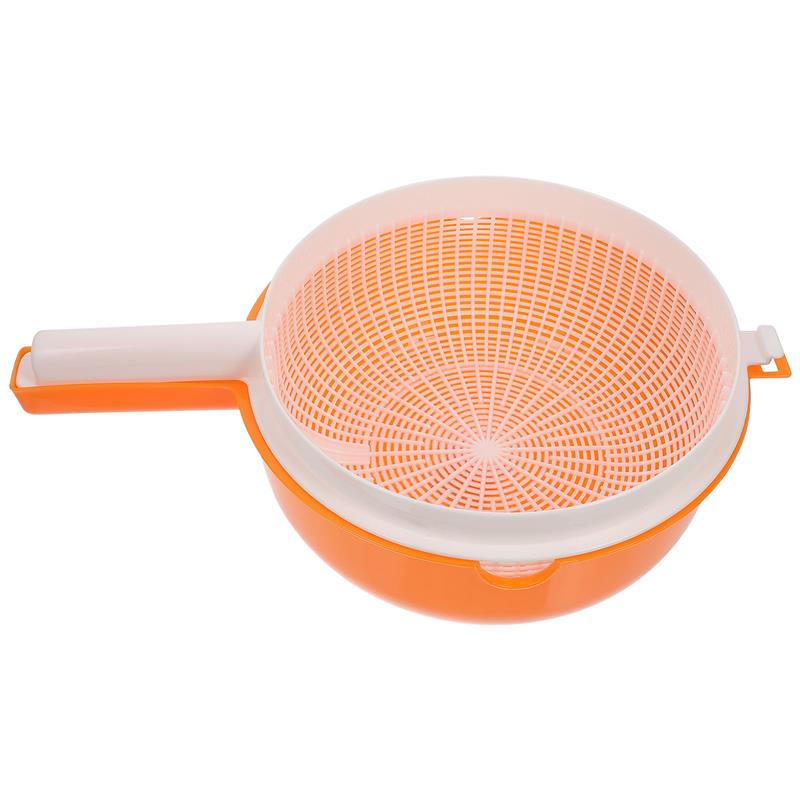 Fruit Vegetable Strainer Basket Kitchen, Double Layer Drainage Colander Bowl, Handled Pasta Strainer Vegetable Wash Bowl