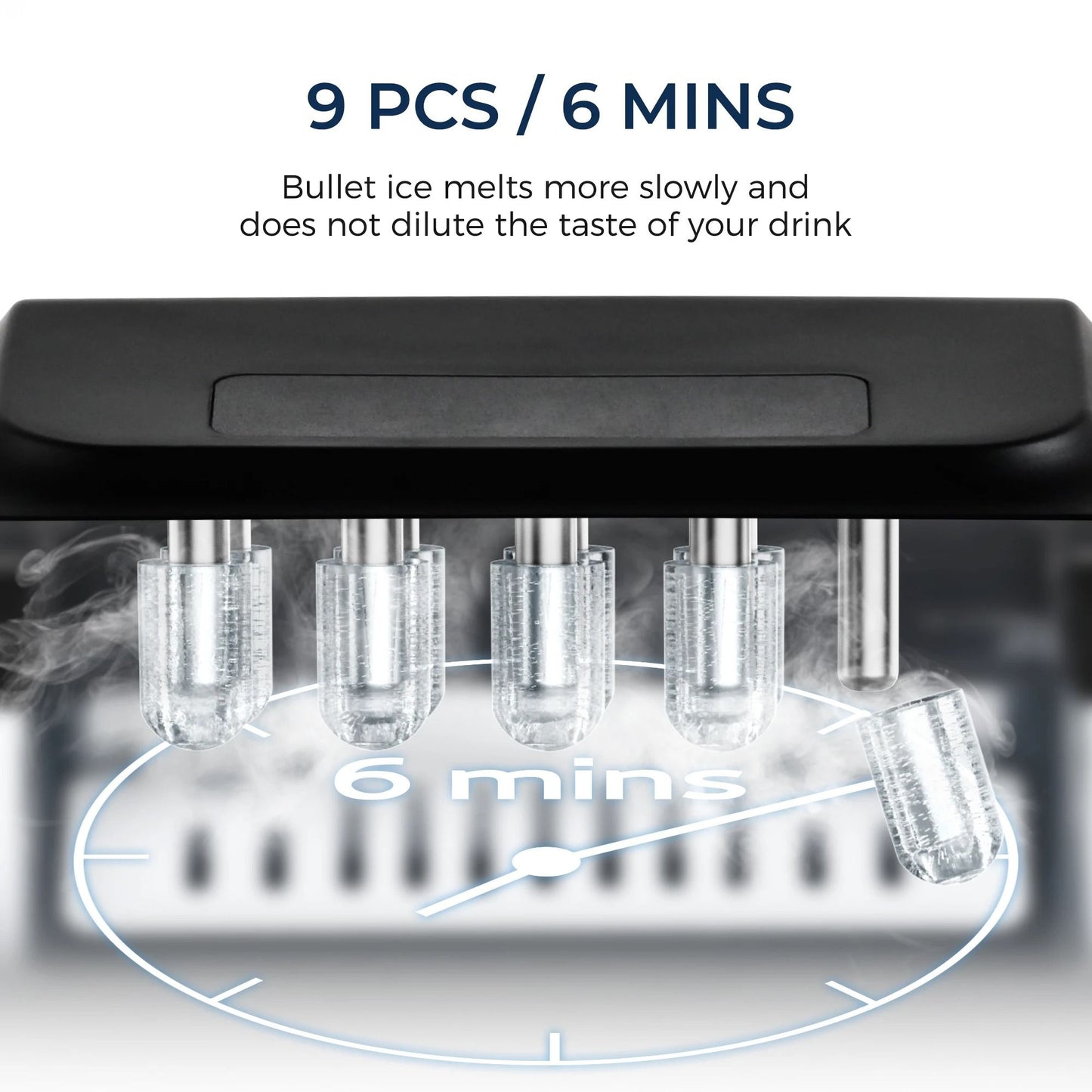 Compact Countertop Ice Maker With Fast 6 Minute Cycle And Auto Cleaning Function 2