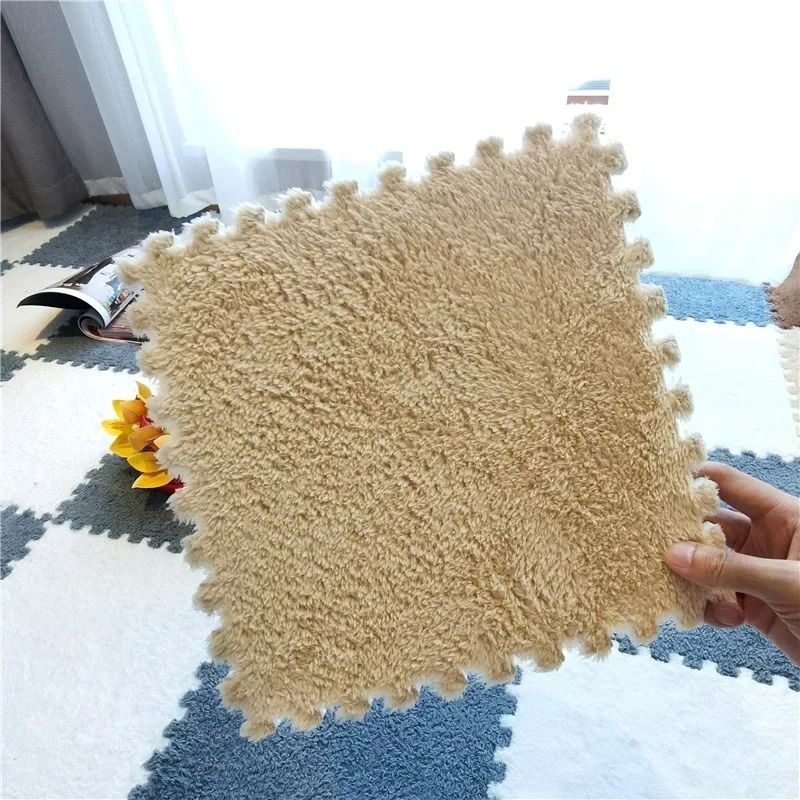 Plush Padded Puzzle Mat For Baby Anti Shock Play Carpet Soft Foam Tiles 3