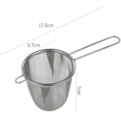 Reusable Tea Infuser With Handle Stainless Steel Coffee Strainer, Tea Leaf Filter, Kitchen Gadget for Teapot or Mug