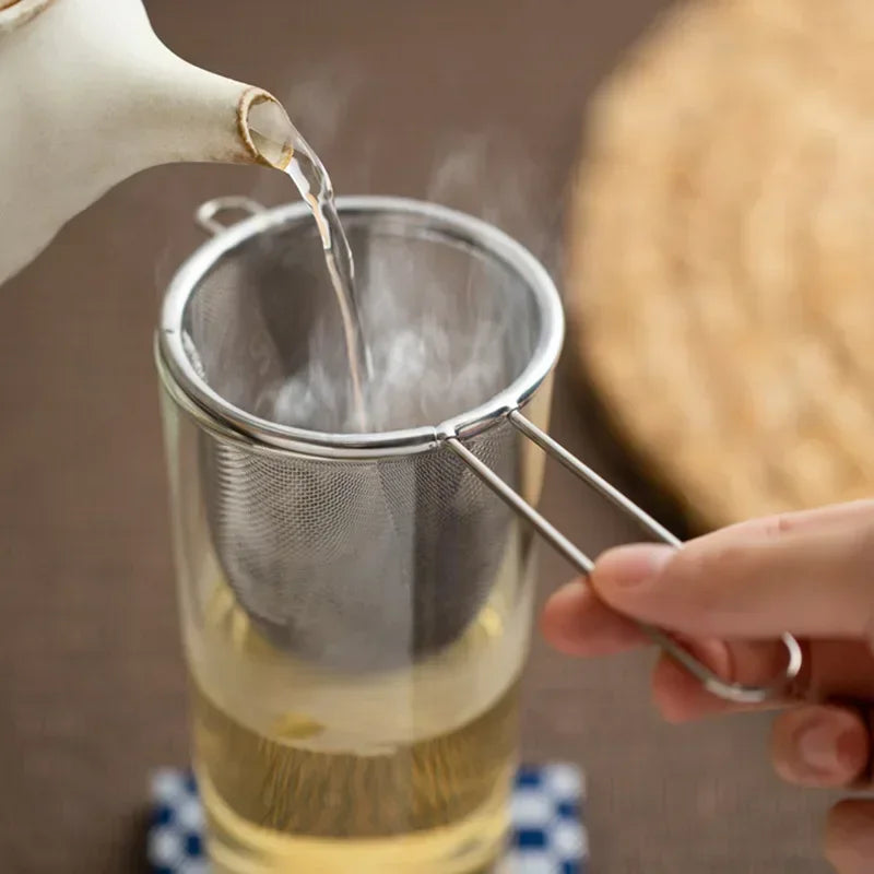 Reusable Tea Infuser With Handle Stainless Steel Coffee Strainer, Tea Leaf Filter, Kitchen Gadget for Teapot or Mug