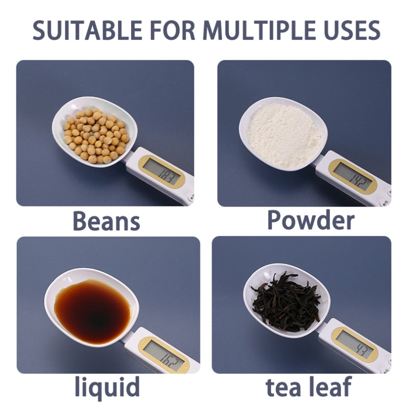 Electronic Weighing Spoon Scale Kitchen Tool, Digital LCD Measuring for Coffee, Flour, Baking, Powder, Food