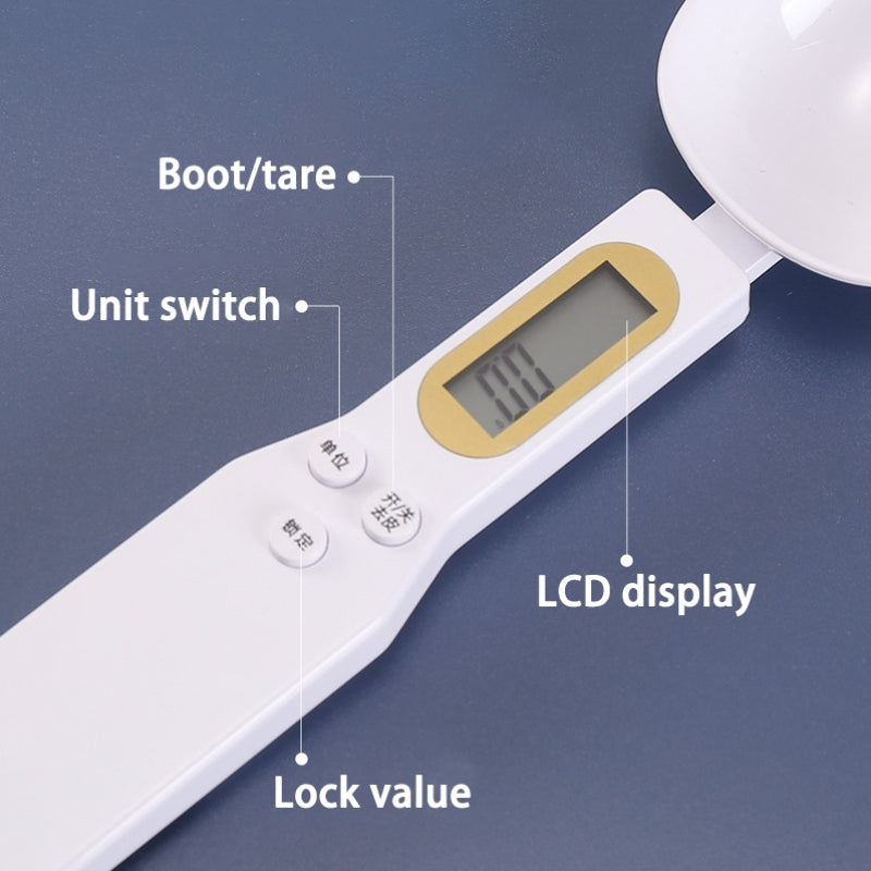 Electronic Weighing Spoon Scale Kitchen Tool, Digital LCD Measuring for Coffee, Flour, Baking, Powder, Food