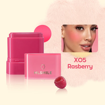 2in1 Flat Tube Fruit Blush Lipstick Stick Easy To Apply MultiUse Lip And Cheek Makeup Highlighter A 6