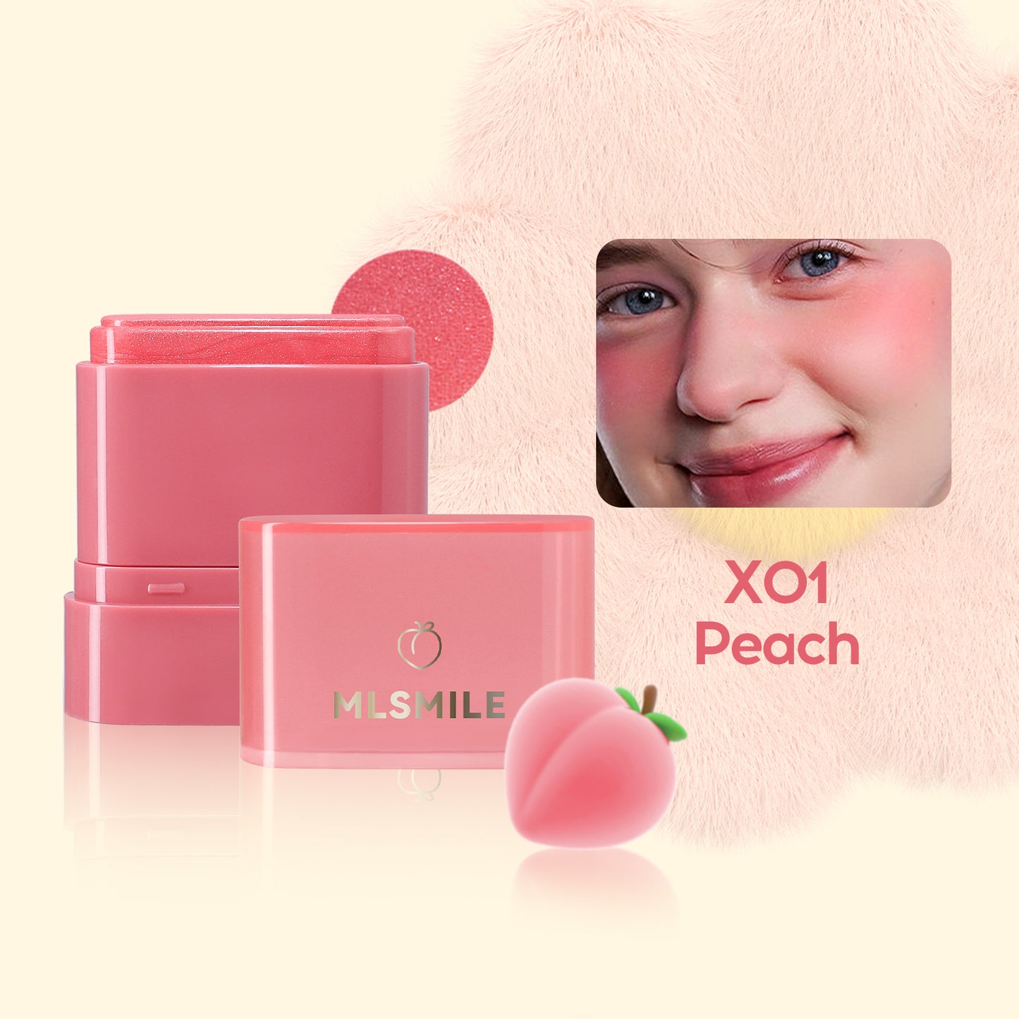 2in1 Flat Tube Fruit Blush Lipstick Stick Easy To Apply MultiUse Lip And Cheek Makeup Highlighter A 10