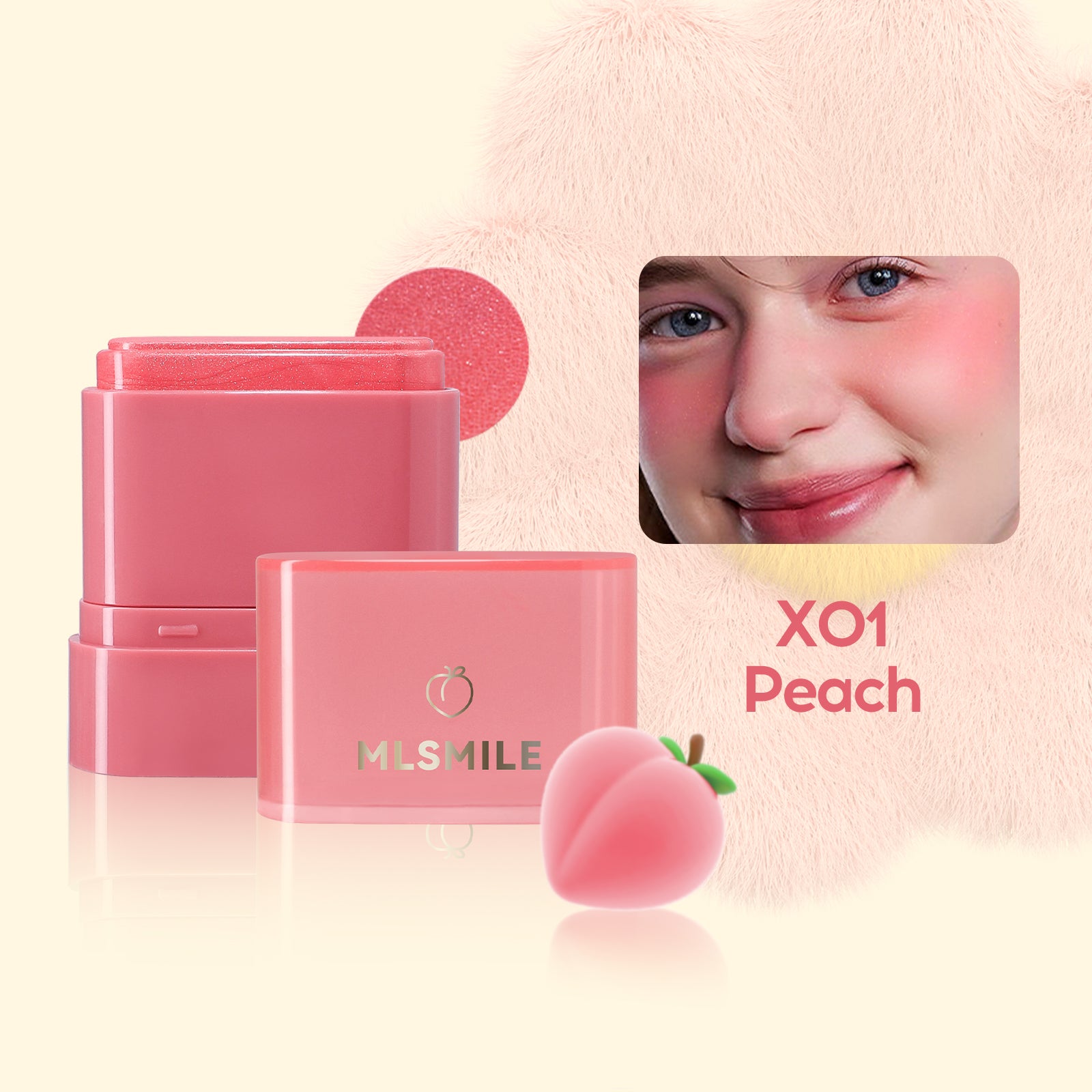 2in1 Flat Tube Fruit Blush Lipstick Stick Easy To Apply MultiUse Lip And Cheek Makeup Highlighter A 10