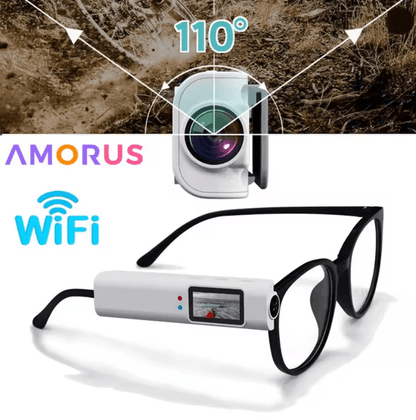 Wireless 27K FPV Camera Glasses with WiFi Control and Audio Recording