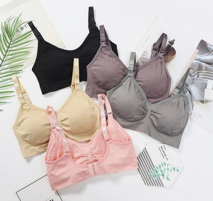 3pcs Breathable Cotton Maternity Nursing Bra Set With Easy Access And Seamless Comfort 2
