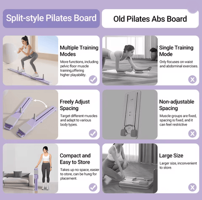 Portable Core And Leg Trainer Split Pilates Board For Home Gym 2