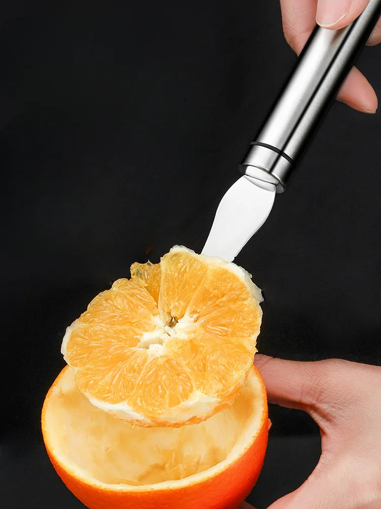 Citrus Peeler Knife for Orange Lemon Grapefruit, Manual Stainless Steel Corer Cutter, Kitchen Fruit Peeling Tool